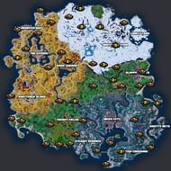 All Campfires in the Grassland/Medieval Biome (Image via Fortnite.GG)